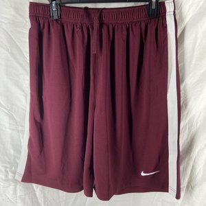 Nike Mens Dark Red Maroon Basketball Shorts Size L